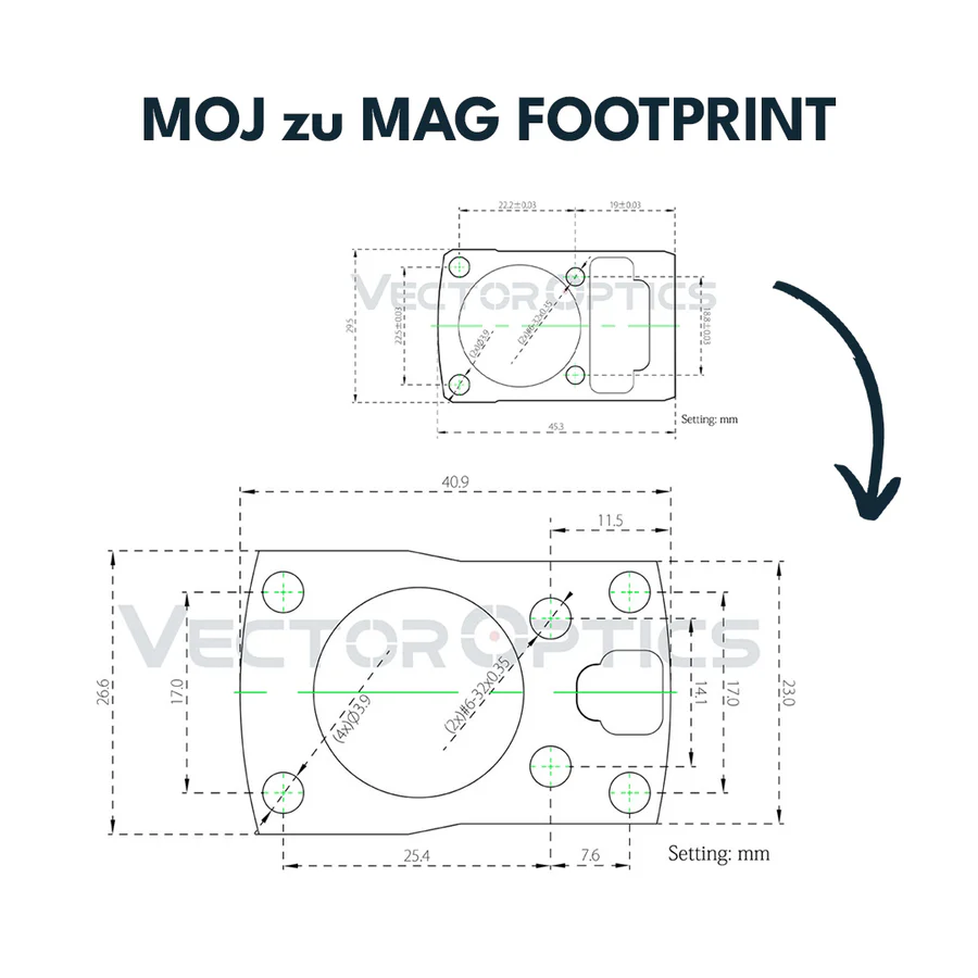 VectorOpticsVector Optics VWPM Polymer - Montageadapter für Airsoft - Pistolen - Black Raptor
