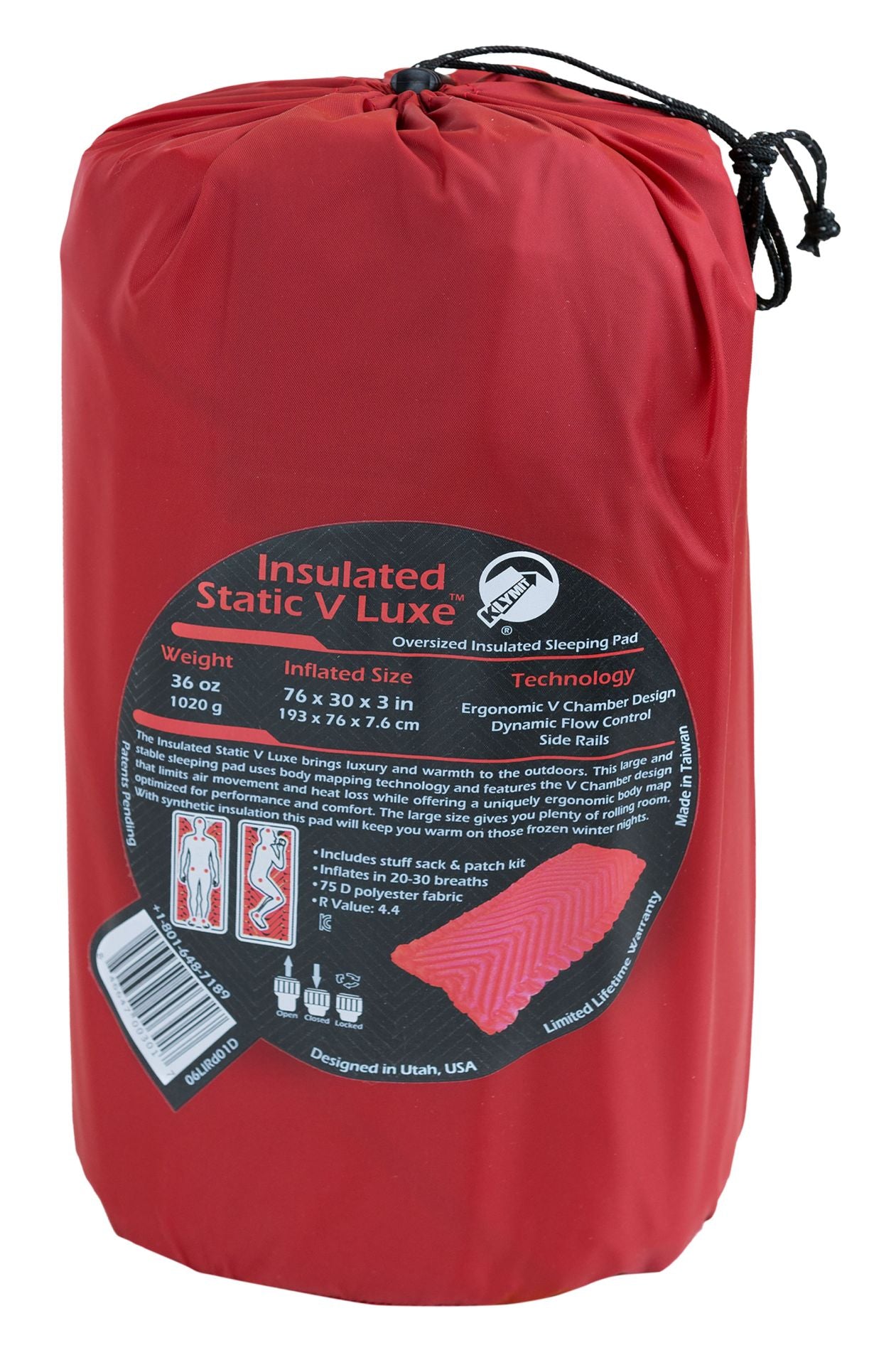 Klymit Insulated Static V Luxe SL – Lieferumfang mit Reparaturflicken