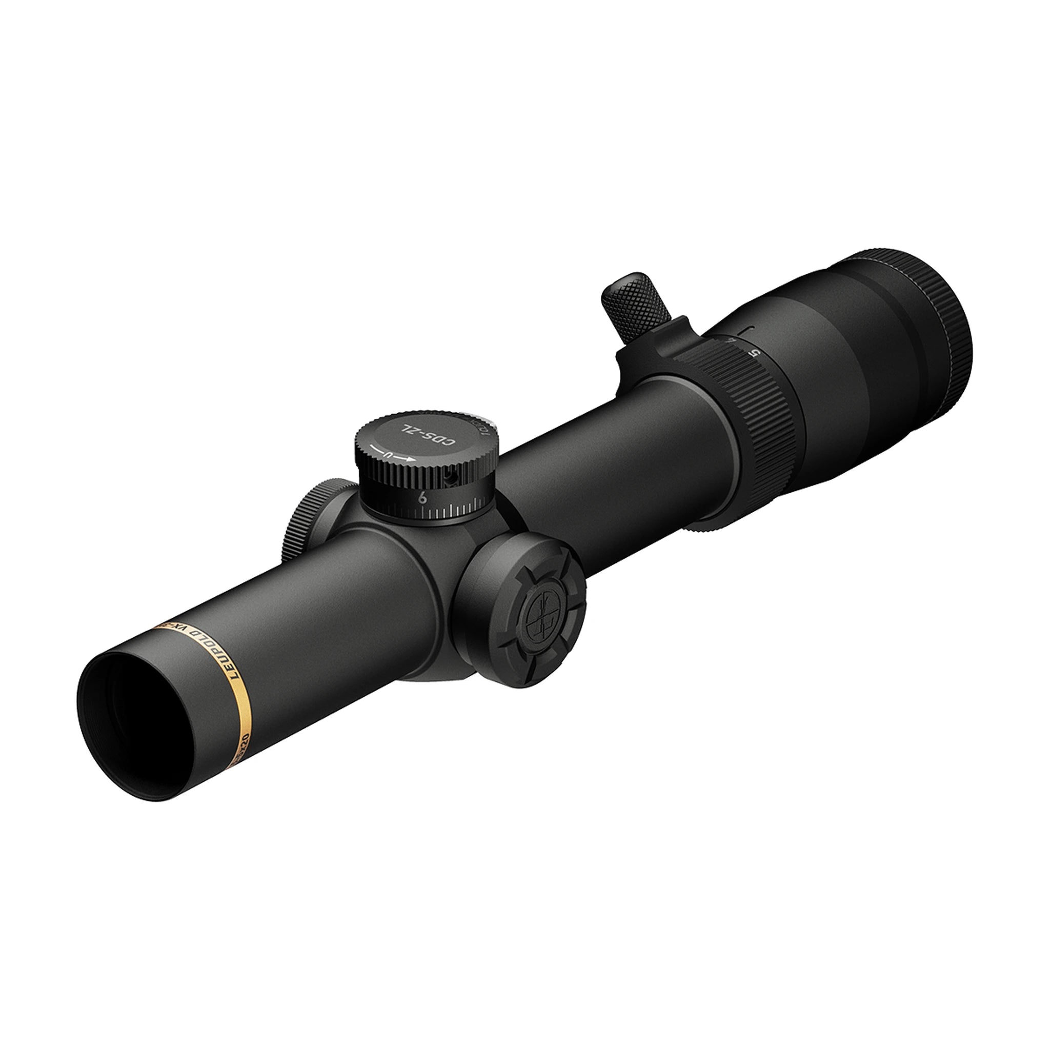 Leupold VX-3HD 1.5-5x20 CDS-ZL beleuchtet FireDot Twilight Hunter Zielfernrohr in vollständiger schräger Vorderansicht