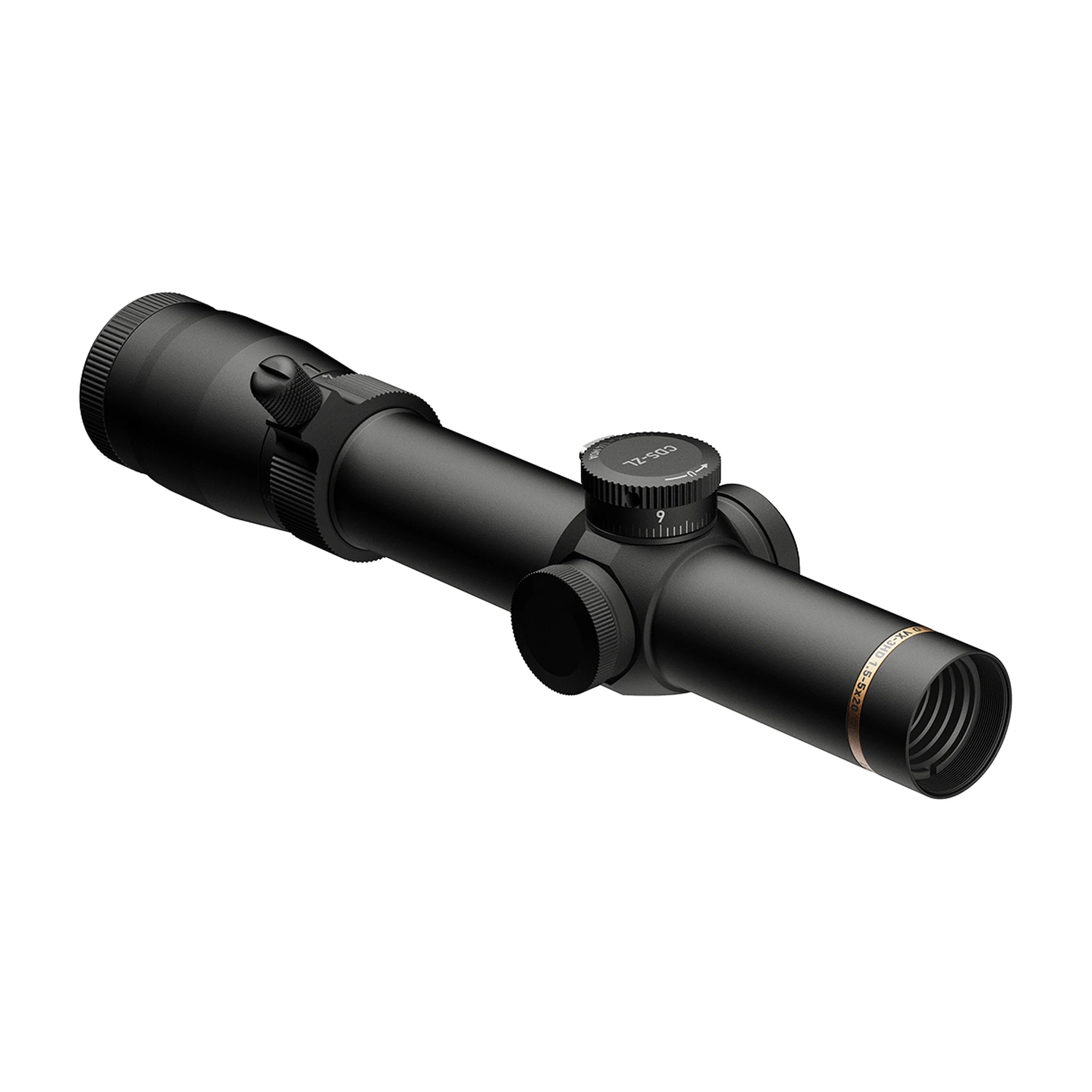 Leupold VX-3HD 1.5-5x20 CDS-ZL beleuchtet FireDot Twilight Hunter Zielfernrohr in schräger Rückansicht