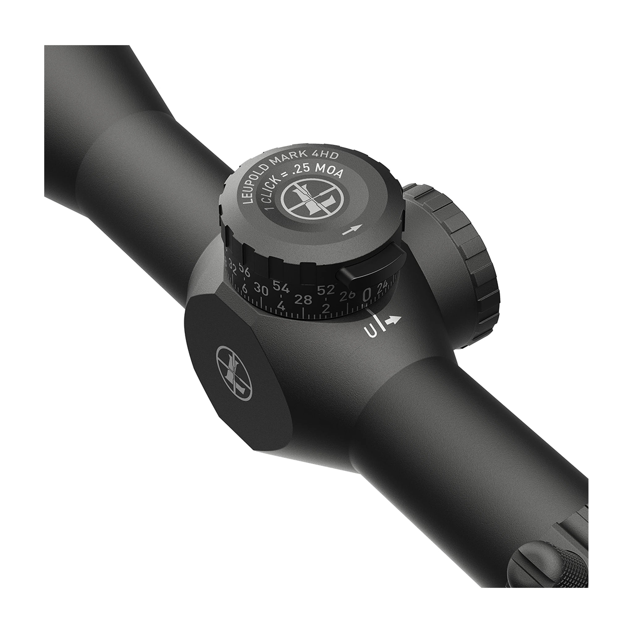Leupold Mark 4HD 2.5-10x42 M1C3 FFP PR1-MOA Zielfernrohr mit Ansicht der Verstelltürme