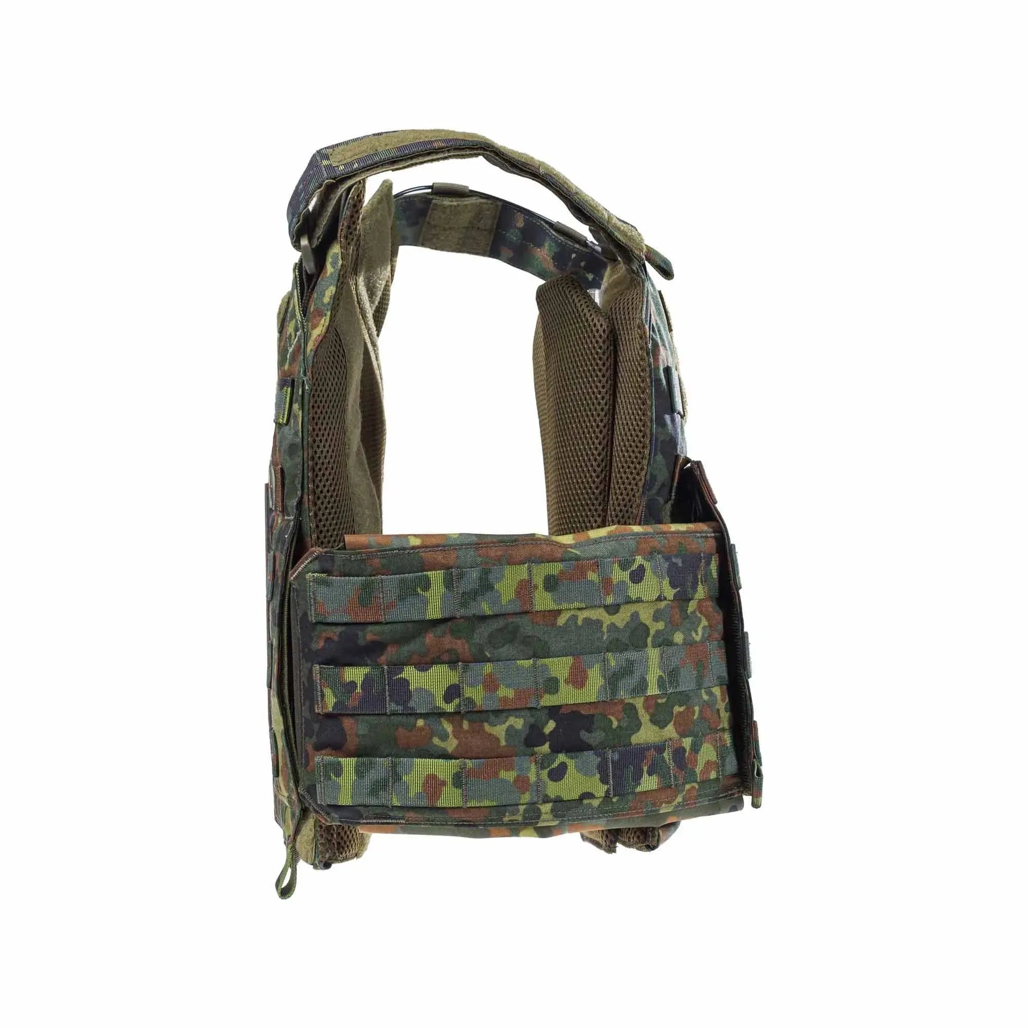 Lindnerhof LT025/V-A1 Plattenträger Flecktarn – Rückseite geöffnet
