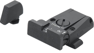 LPA SPR36GL07 Mikrometer-Visiersatz für Glock-Pistolen – Schwarzes Visierbild – Produktansicht