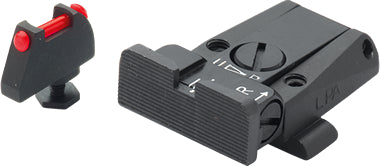 LPA SPR36GL7F Mikrometer-Visiersatz für Glock-Pistolen – Fiber-Optik – Produktansicht