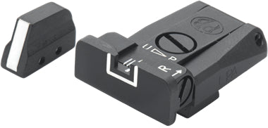 LPA SPR98BE18 Mikrometer-Visiersatz für Beretta 92, 96, 98, M9 und M9A1 – White Outline – Produktansicht