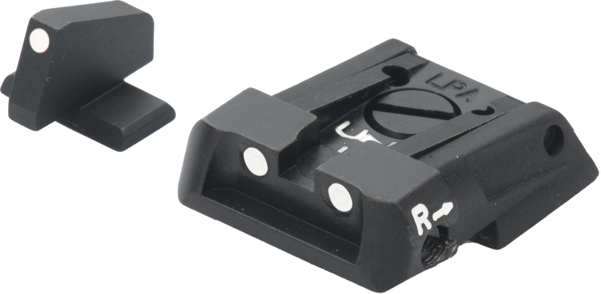 LPA SPS02SW30 Mikrometer-Visiersatz für S&W Pistolen M&P – 3-Punkt – Produktansicht