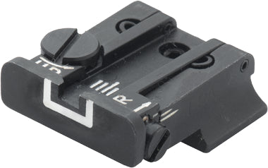 LPA TPU19WA18 verstellbare Mikrometer-Kimme für Walther P99, PPQ, PPQ M2, S&W SW99 – White Outline – Produktansicht