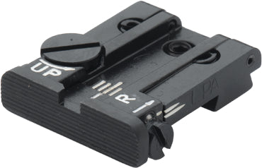 LPA TPU25SS07 verstellbare Mikrometer-Kimme für SIG-Sauer P/220/225/226/228/229/239, SP2009, XD Springfield – Schwarzes Visierbild – Produktansicht