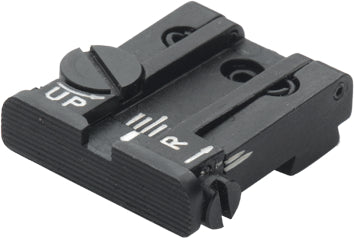 LPA TPU32GL07 verstellbare Mikrometer-Kimme für Glock-Pistolen – Schwarzes Visierbild – Produktansicht