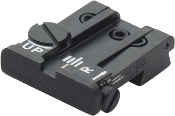 LPA TPU92BE07 verstellbare Mikrometer-Kimme für Beretta 92, 96, 98, M9, Stock, Brigadier, 90Two – Schwarzes Visierbild – Produktansicht