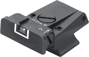 LPA TR68SW18 Mikrometer-Kimme für S&W Pistolen M1006/4506/4566 – White Outline – Produktansicht