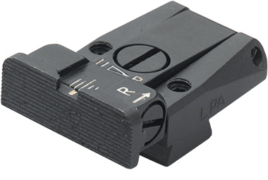 LPA TR90TA07 Mikrometer-Kimme für Tanfoglio EAA Witness, Jericho, P9 (Springfield) – Schwarzes Visierbild – Produktansicht