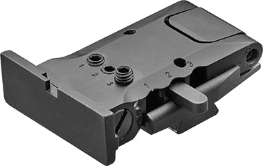 LPA TRT3P5407 3-Positionen-Match-Kimme für BOMAR BMCS Dovetail Cut – Schwarzes Visierbild – Produktansicht