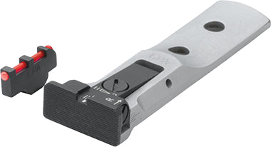 LPA TXT0107-F1-SILVER BA verstellbares Revolvervisier für 629, 686, 586, 627, 66, 67, 696, 17, 19, 657, 610, 625, 29, 27 – Schwarzes Visierbild – Produktansicht