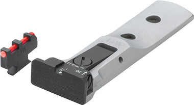 LPA TXT0107-F2-SILVER BA verstellbares Revolvervisier für 629, 686, 586, 627, 66, 67, 696, 17, 19, 657, 610, 625, 29, 27 und neu für Kaliber .50 – Schwarzes Visierbild – Produktansicht