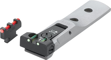 LPA TXT03-F2-SILVER(SET) verstellbares Revolvervisier für 627 PC (Pro Series), 29/629 Classic (DX), 686 SSR, 686 Plus Pro Series, 686 Vent Rib, 929, 986 PC Pro Series – Fiber-Optik – Produktansicht