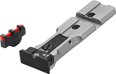 LPA WXT0107-F1 SILVER BA verstellbares Revolvervisier mit Weaver-Basis für 629, 686, 586, 627, 66, 67, 696, 17, 19, 657, 610, 625, 29, 27 und neu für Kaliber .50 – Schwarzes Visierbild – Produktansicht