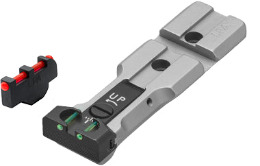 LPA WXT03-F1 SILVER BASE verstellbares Revolvervisier mit Weaver-Basis für 629, 686, 586, 627, 66, 67, 696, 17, 19, 657, 610, 625, 29, 27 und neu für Kaliber .50 – Schwarzes Visierbild – Produktansicht