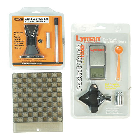 LYMAN 7810322 Starter-Set mit Pocket Touch Waage, E-ZEE Flo Trickler und Ladeblock