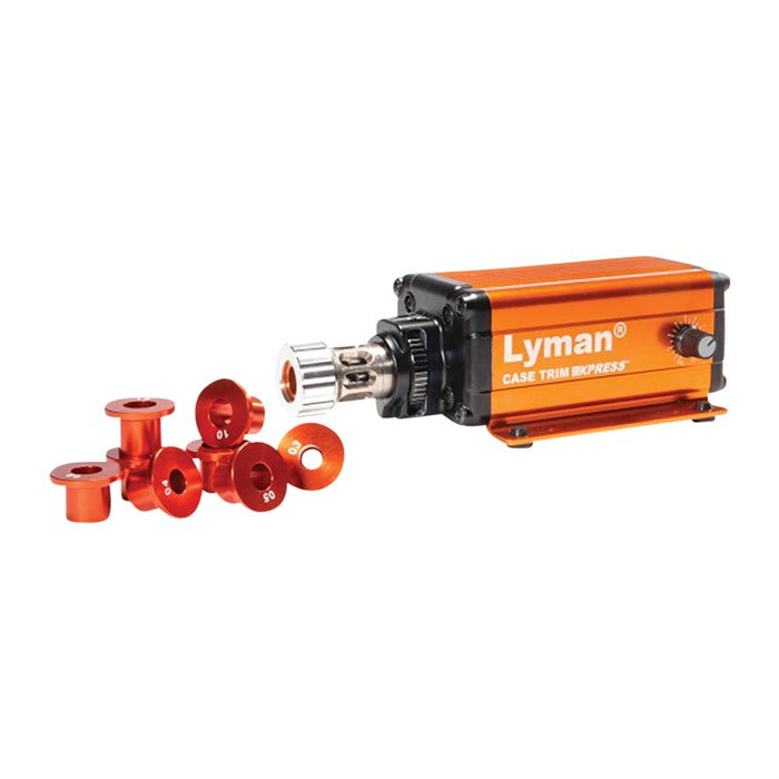 LYMAN Brass Smith Case Trim Xpress 230 V mit zehn orangefarbenen Hülsenbuchsen
