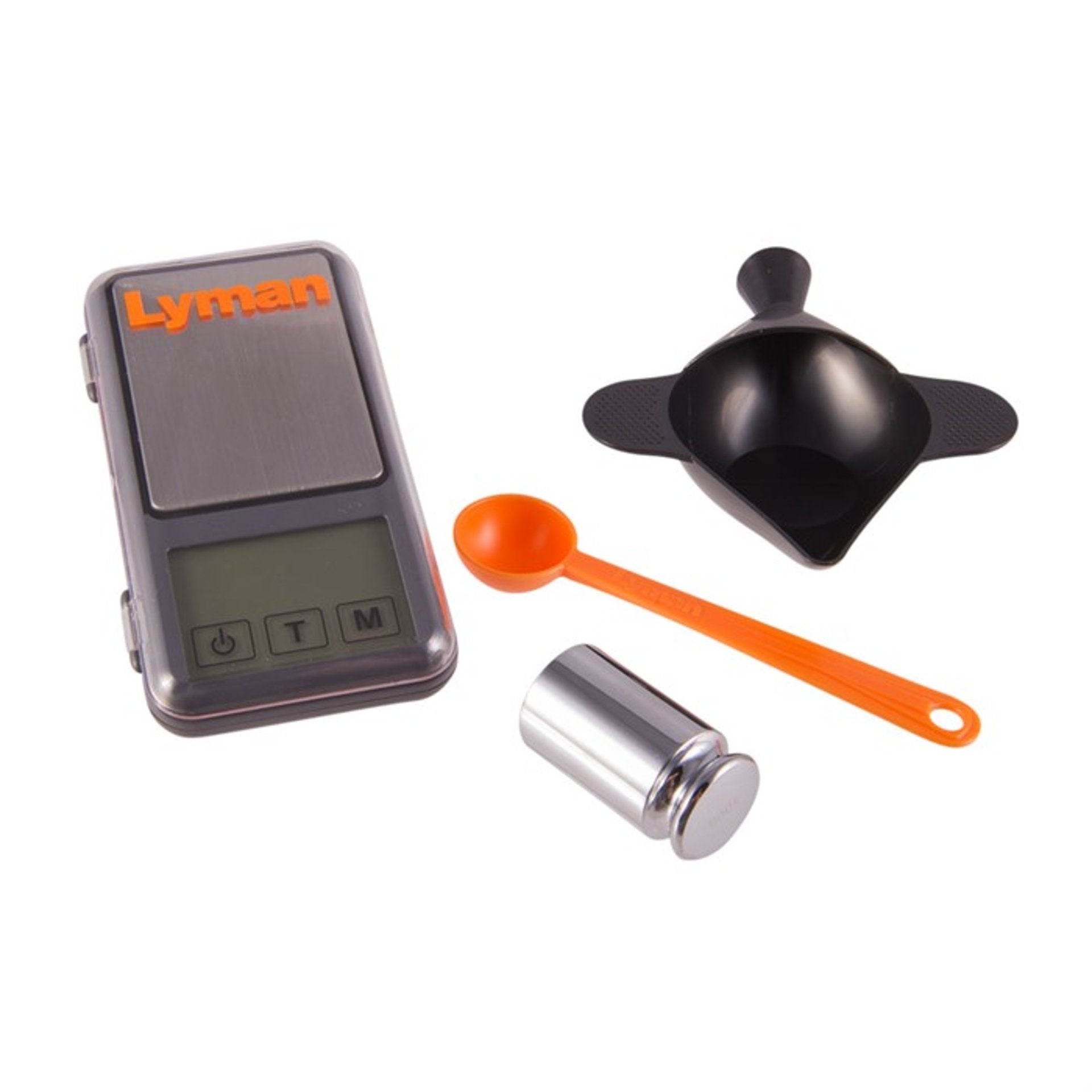 LYMAN Pocket Touch Digitalwaagen-Set 7750725 mit Universal-Trichterpfanne, Pulverlöffel und Kalibriergewicht