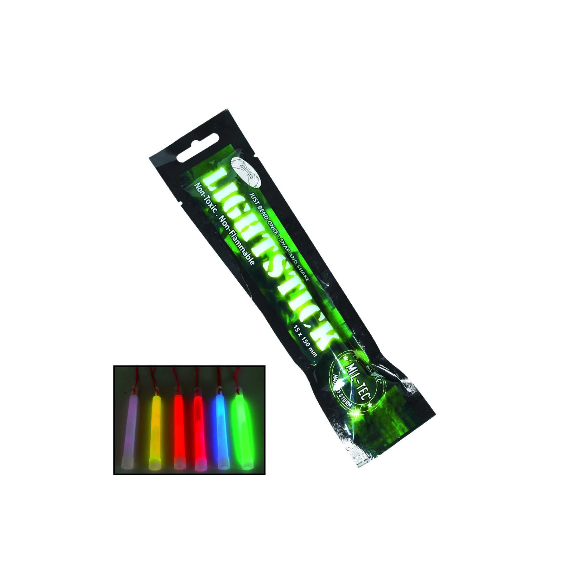 MIL-TEC MIL-TEC® Knicklicht mit Haken, 15 x 1,5 cm (L x Ø), Leuchtdauer: 8-12 h, 1 Stk. - Ansicht 2