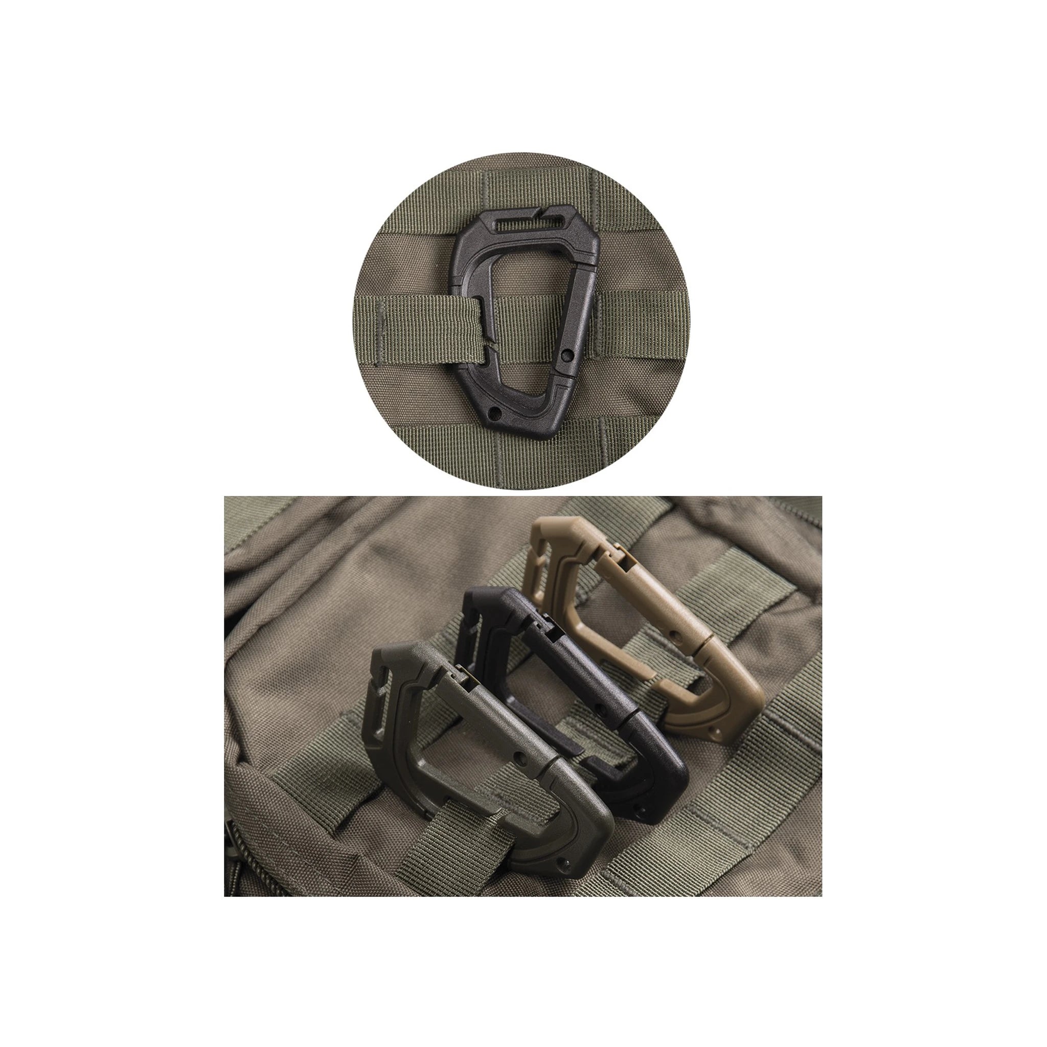 MIL-TEC MIL-TEC® Tactical Karabiner Molle, 2er Pack, Kunststoff - Ansicht 5