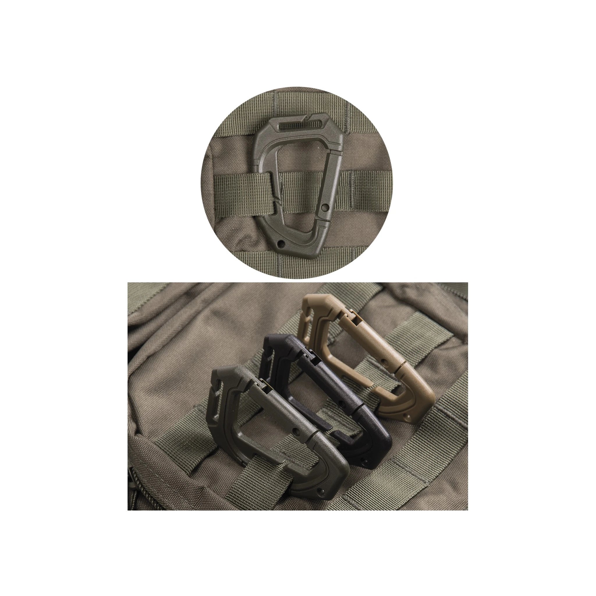 MIL-TEC MIL-TEC® Tactical Karabiner Molle, 2er Pack, Kunststoff - Ansicht 6