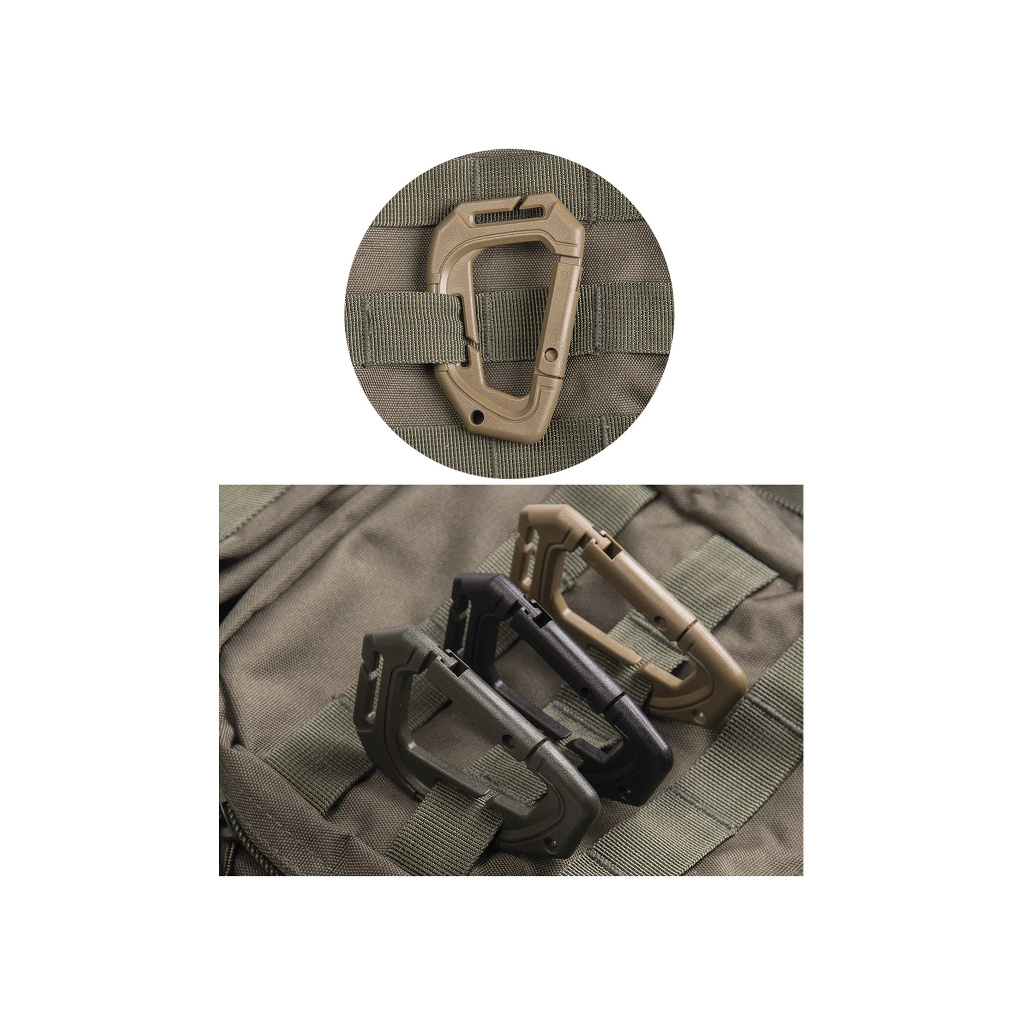 MIL-TEC MIL-TEC® Tactical Karabiner Molle, 2er Pack, Kunststoff - Ansicht 7