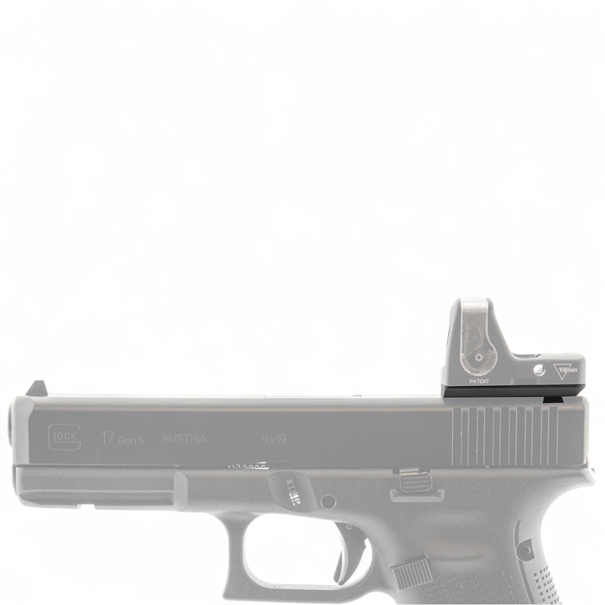 Schwarze UTG RMR Montage aus eloxiertem Aluminium, flach, rechteckig, passend auf Glock Kimmenaufnahme, mit eingekerbter.