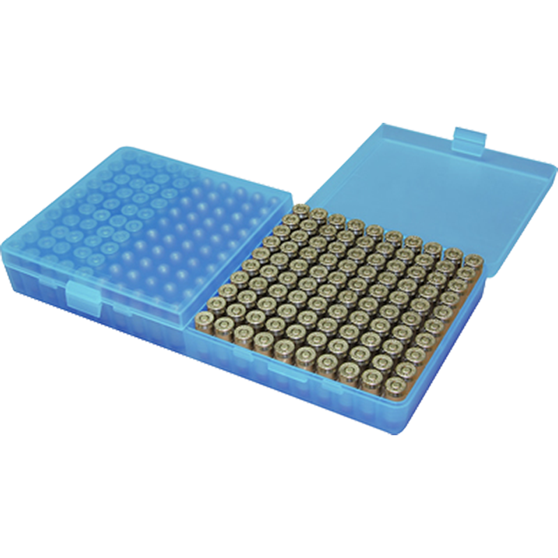 MTM CASE-GARD P200-45 Patronenbox für 200 Patronen, transparent blau