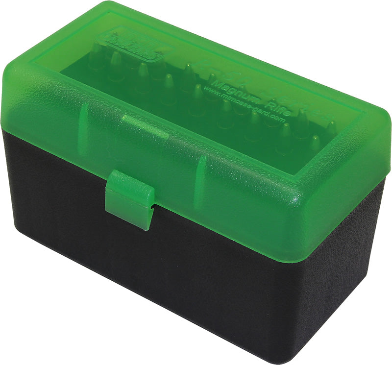 MTM CASE-GARD RM-50-16T Patronenbox mit transparent grünem Deckel und schwarzem Unterteil
