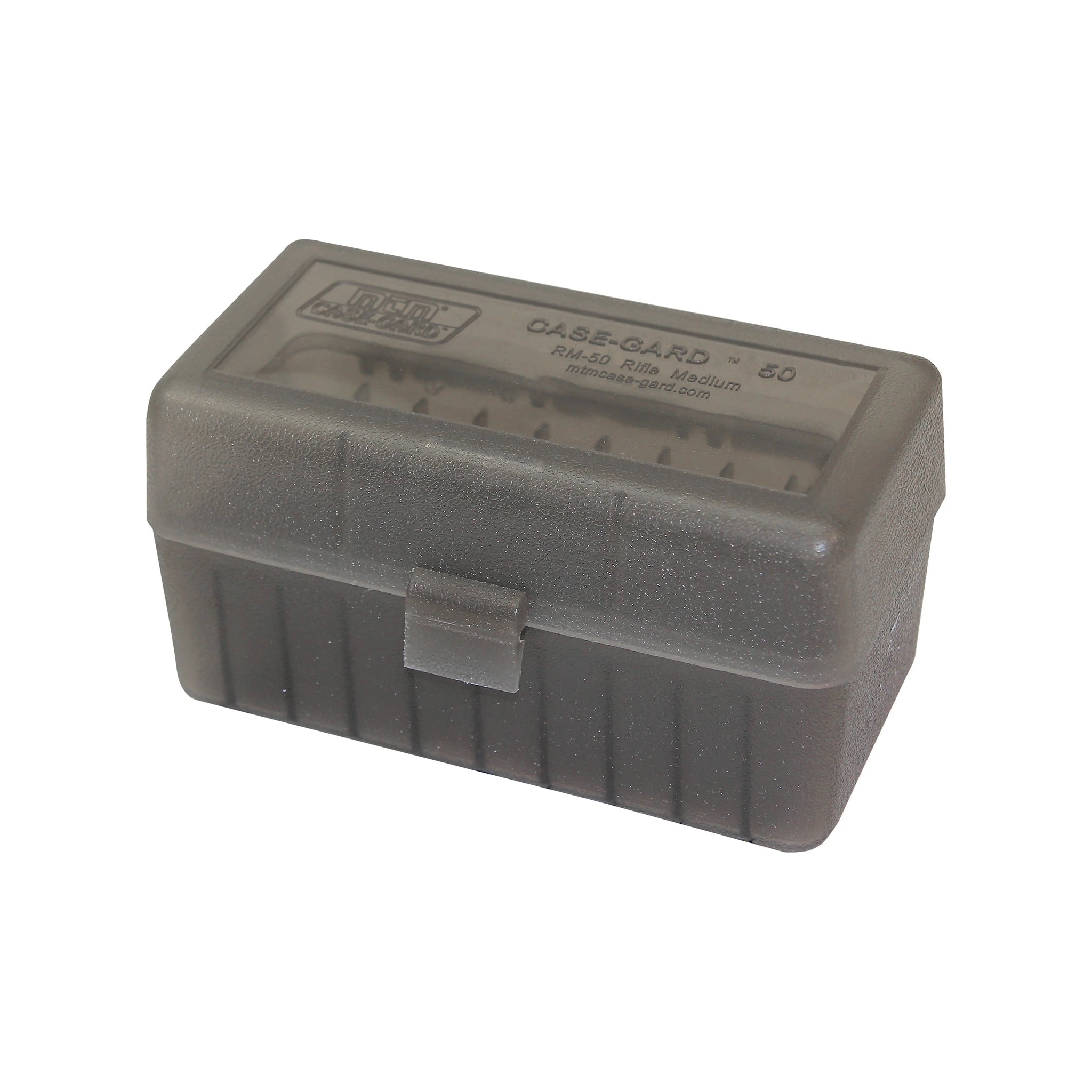 MTM CASE-GARD RM-50-41 transparent graue Patronenbox mit geschlossenem Deckel