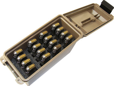 MTM CASE-GARD TMC1911 Dark Earth Magazinbox mit eingesetzten 1911-Magazinen