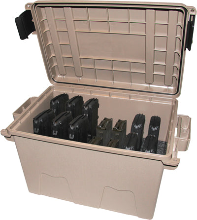 MTM CASE-GARD TMC308 Dark Earth Magazinbox mit eingesetzten Gewehrmagazinen