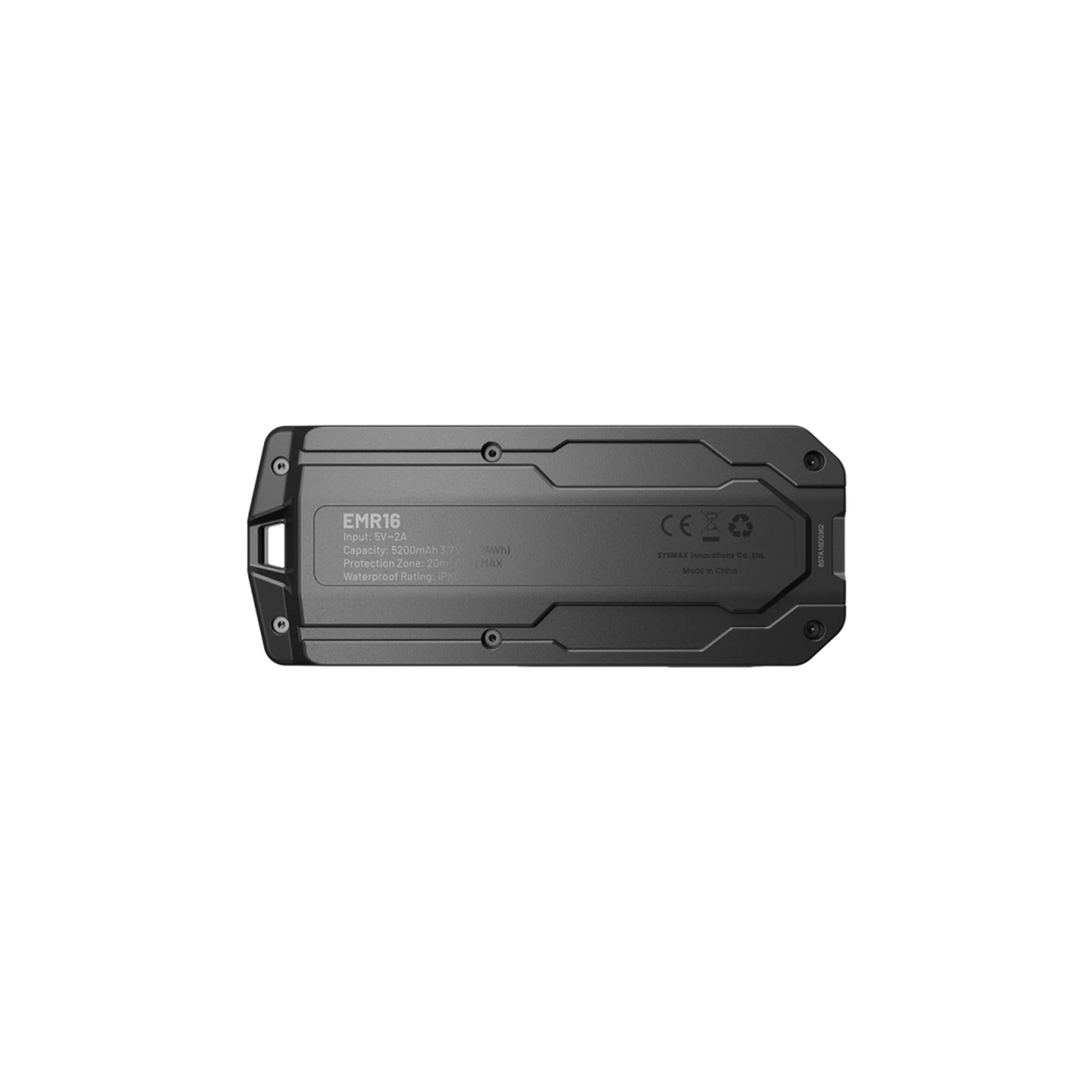 Nitecore EMR16 Rückseite mit technischen Kennzeichnungen