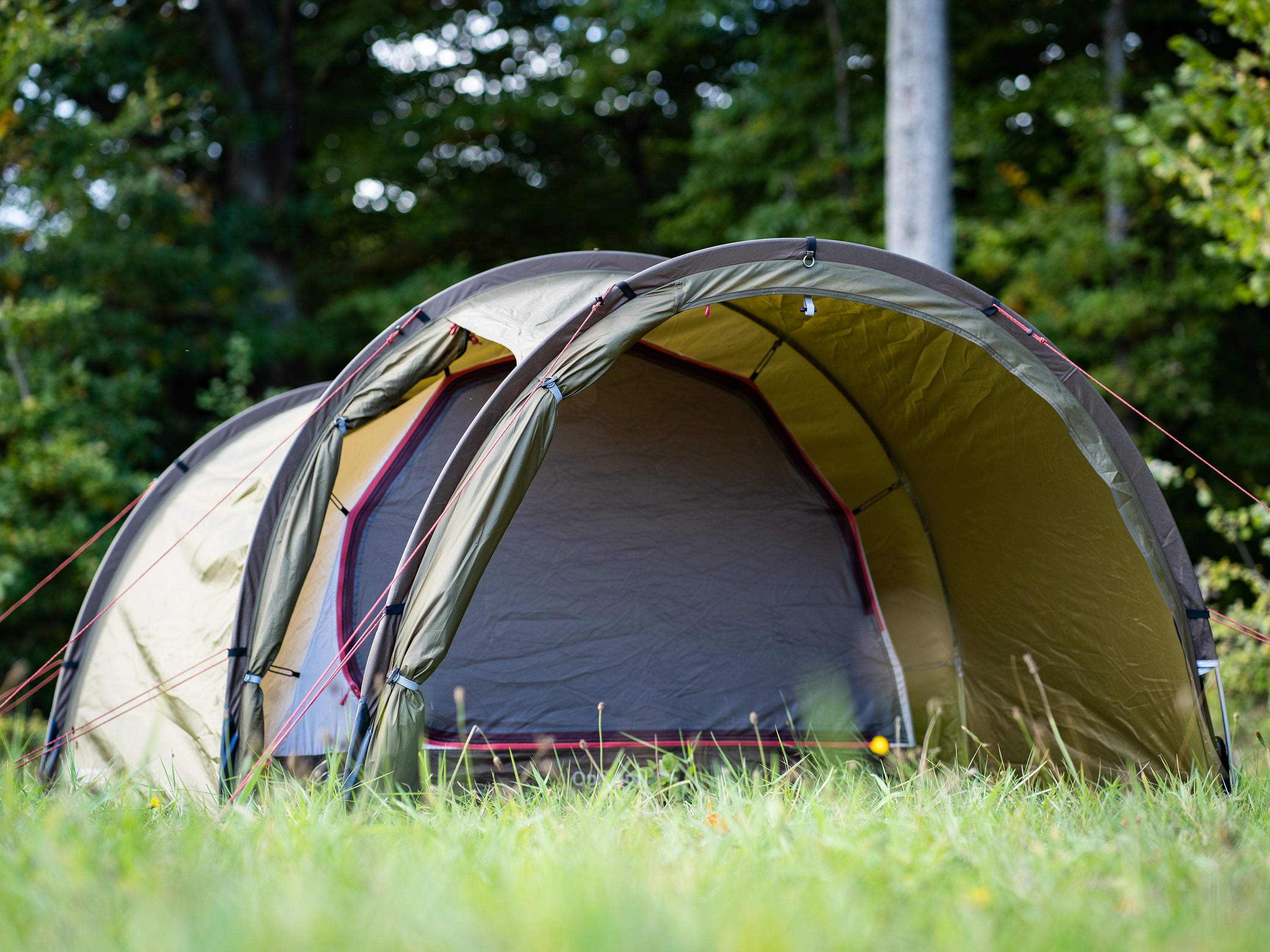 Nordisk Oppland 4 PU Tunnelzelt Dark Olive Außenansicht