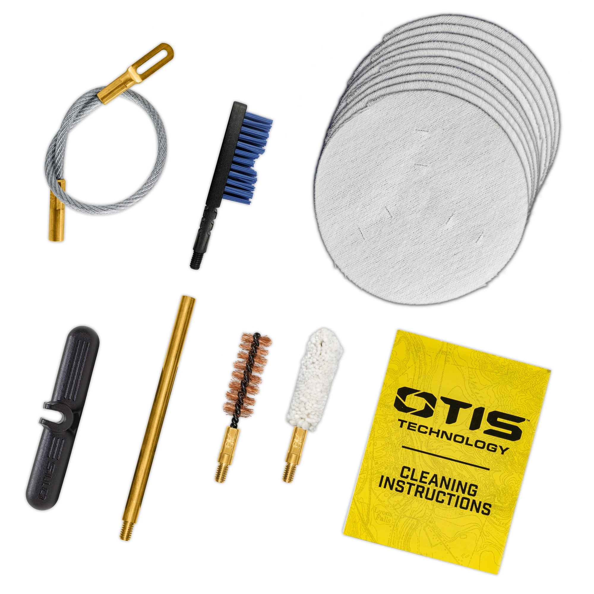 OTIS Patriot Series Pistolen-Reinigungsset .45 FG-701-45 mit Memory-Flex-Kabel, Bürsten, Mop, Patches und T-Griff