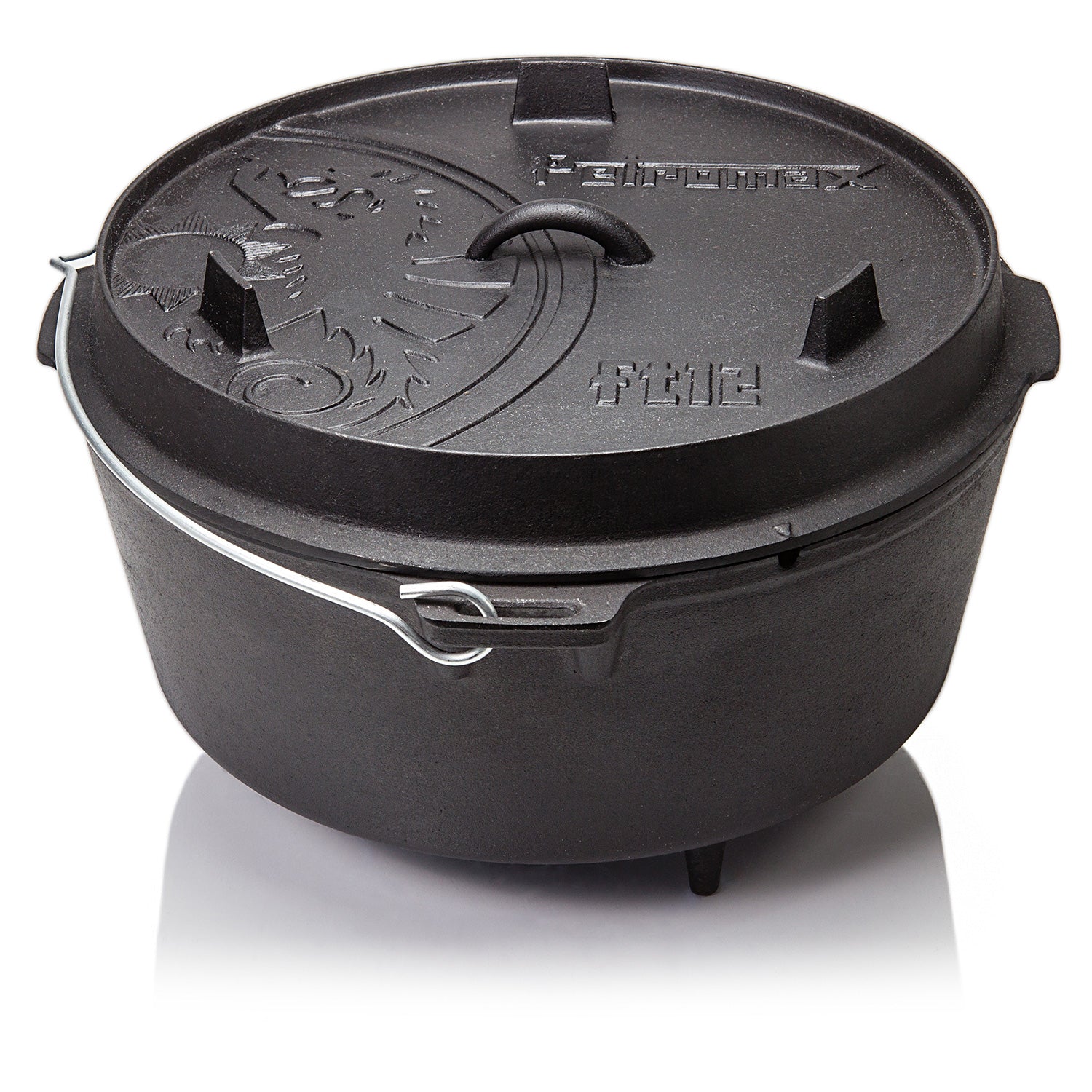 Petromax Feuertopf ft12 Dutch Oven mit Füßen aus Gusseisen