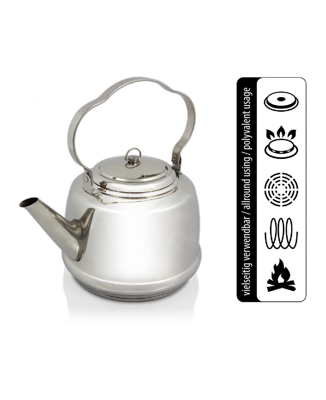 Petromax Teekessel TK2 aus Edelstahl mit 3 Liter Volumen