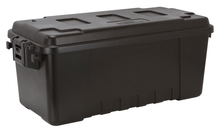 Plano Transportbox 64 Liter in Schwarz – Frontansicht