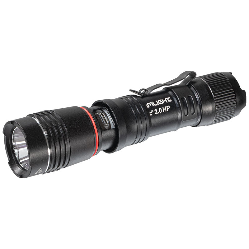 Streamlight ProTac 2.0 HP mit geöffnetem USB-C-Ladezugang