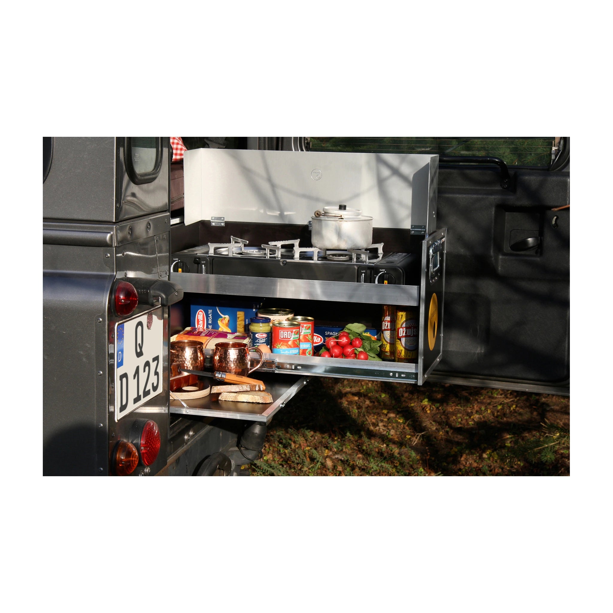 QUQUQ D-Box Campingbox für Land Rover Defender 110 – d box heckkueche