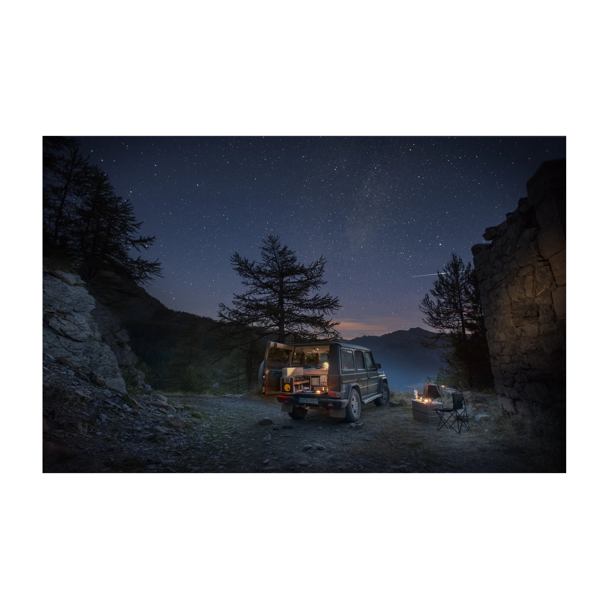 QUQUQ G-Box Campingbox für Mercedes G-Klasse – g box camping bei nacht