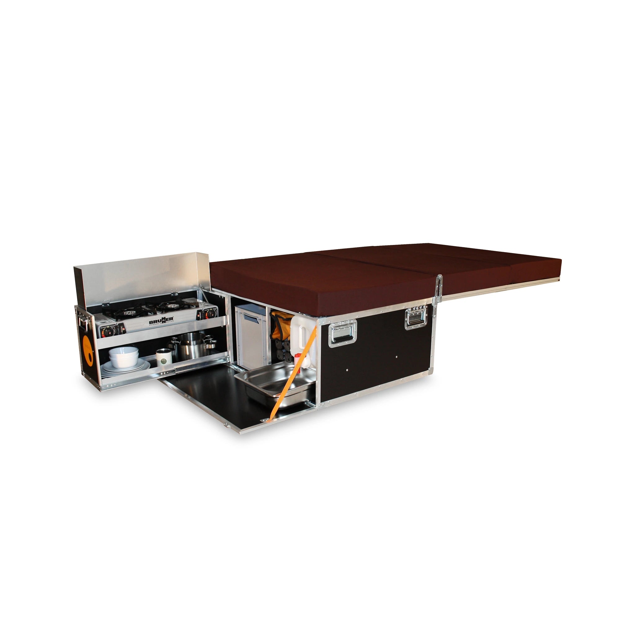 QUQUQ KombiBox Campingbox für Hochdachkombis – KB-1/KB-2 – kombibox campingbox ausgeklappt