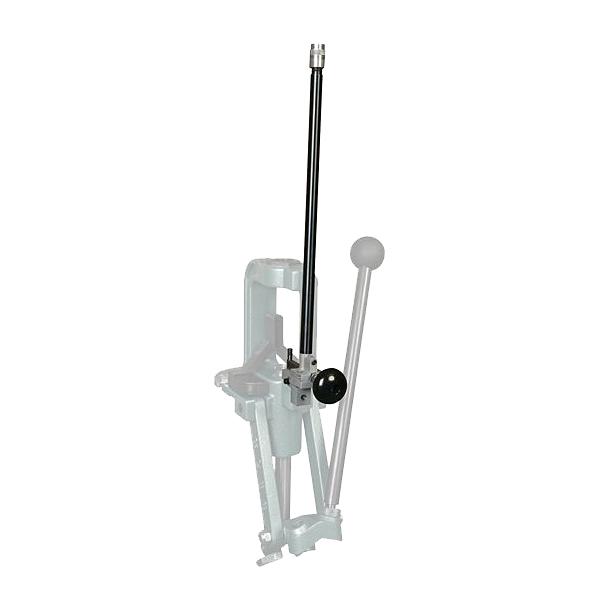 RCBS Rock Chucker Supreme Auto Prime 9358 mit Schutzrohr an montierter Ladepresse
