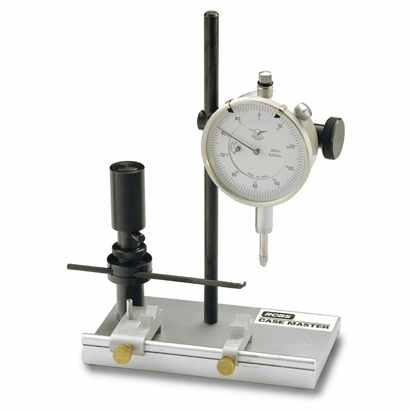 RCBS CaseMaster 87310 Konzentrizitäts-Messgerät mit Messuhr, V-Blöcken und Grundplatte