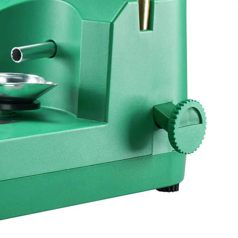 RCBS ChargeMaster Link – Detail von Dosierrohr und Schnellablass