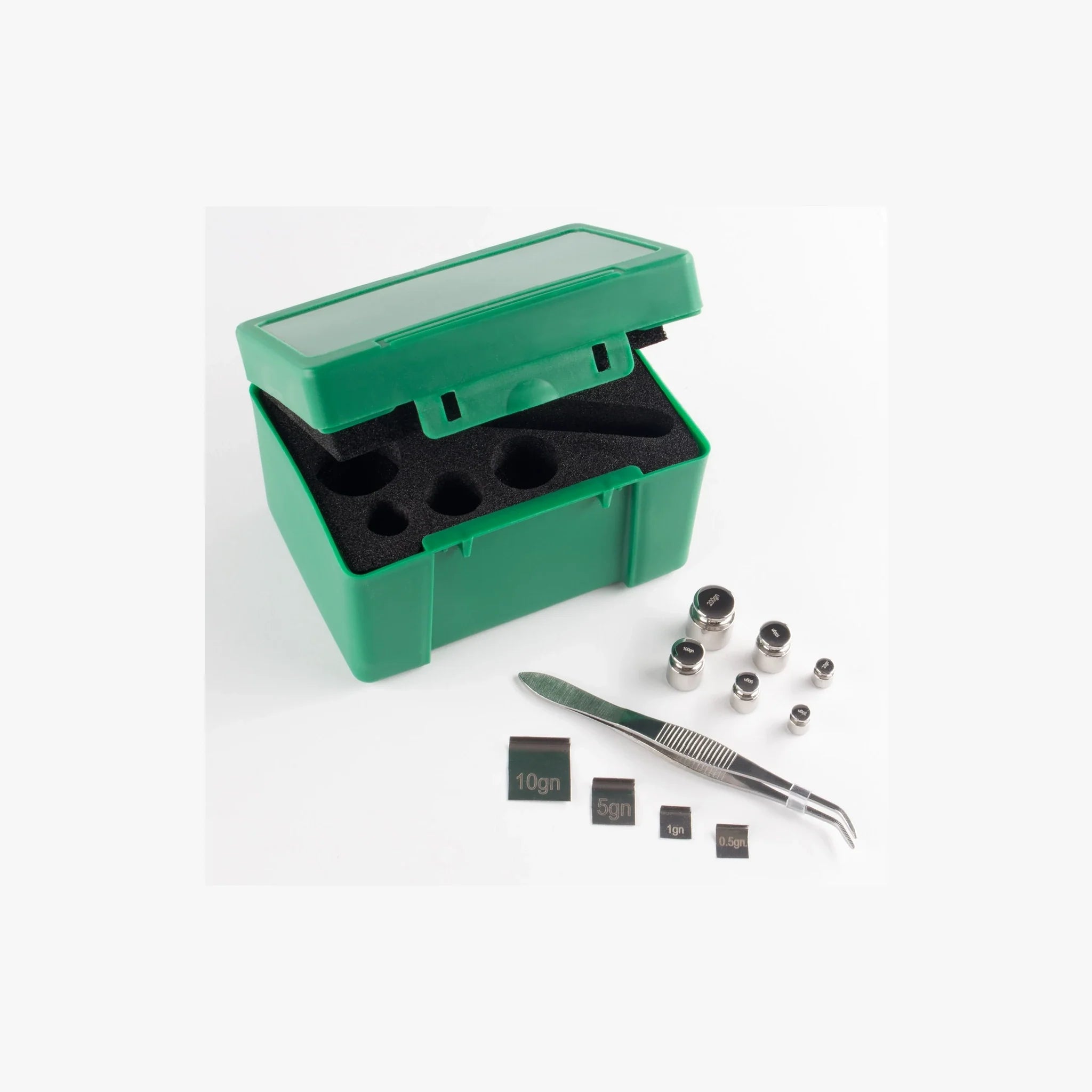 RCBS Deluxe-Kalibriergewichts-Set mit Box, zehn Prüfgewichten und Pinzette