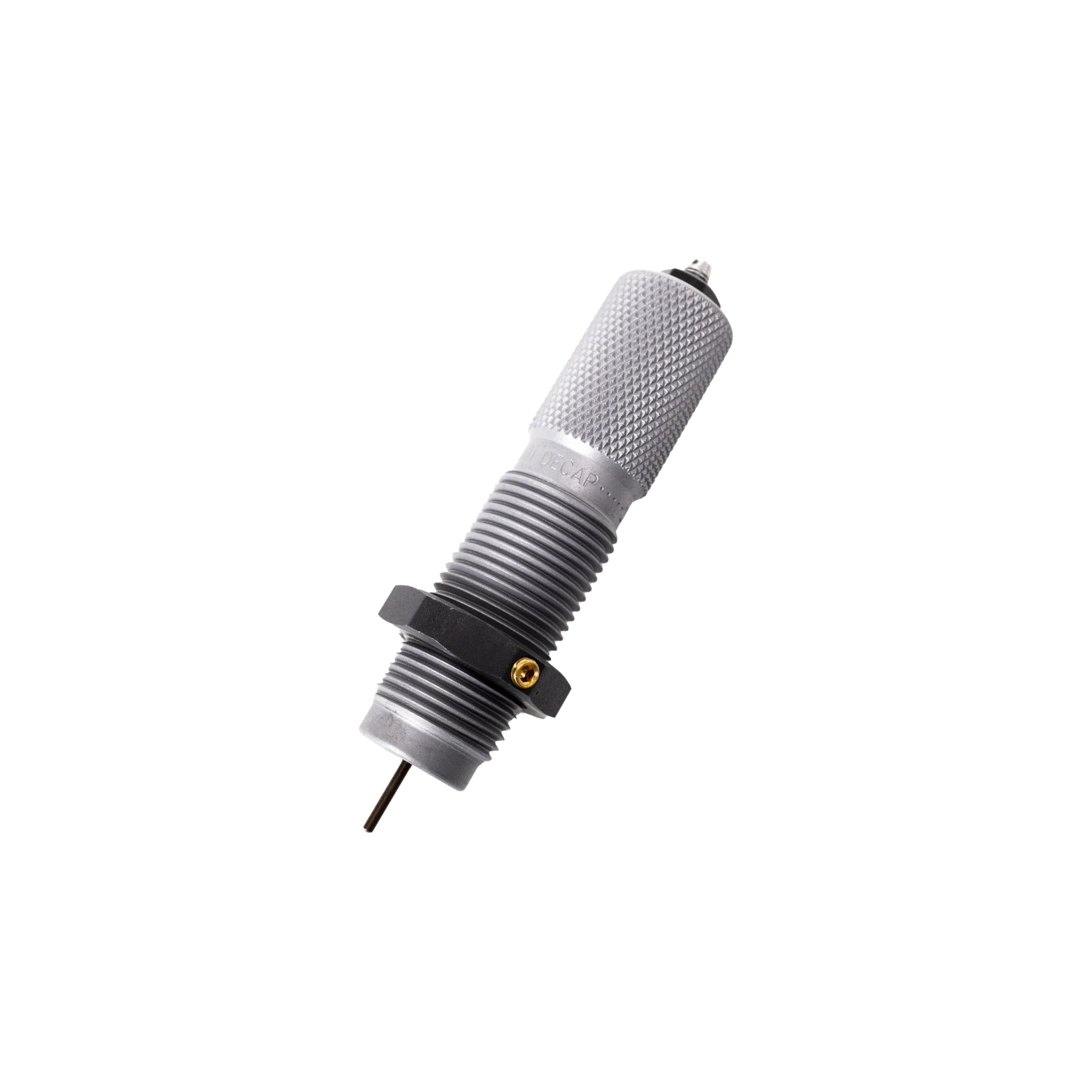 RCBS Heavy Duty Deprimiermatrize für Kaliberbereiche .22–.25 und .27–.45 auf weißem Hintergrund